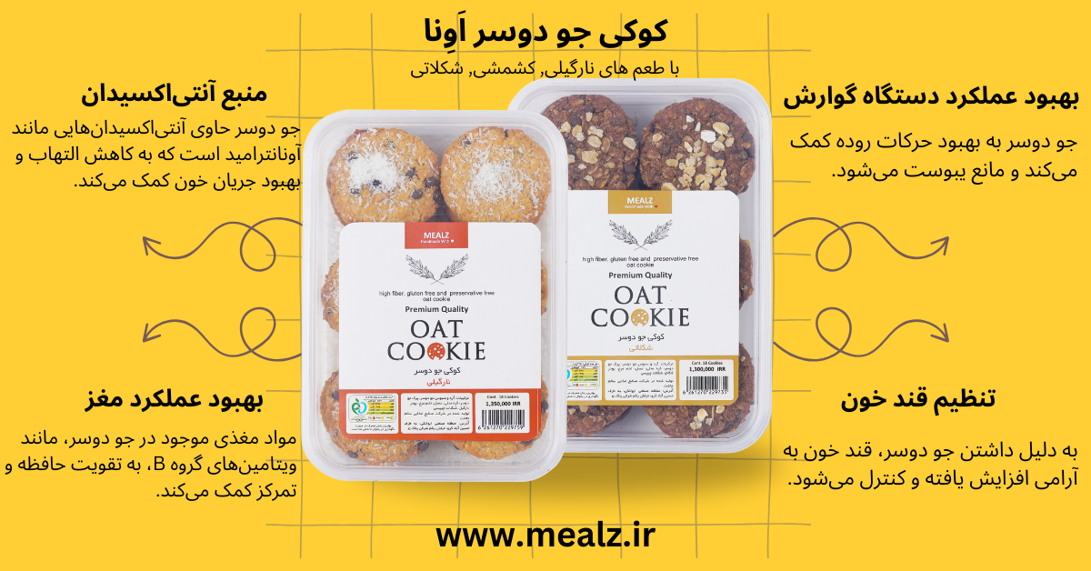 کوکی رژیمی چیست؟ فواید مصرف کوکی جو 3 کوکی رژیمی جو دوسر اونا کوکی با آرد جو