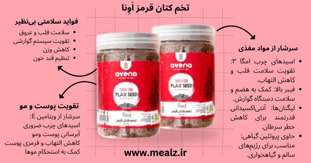 غذا های ضد التهاب با اوتمیل و دانه های ضد التهاب 6 خرید و قیمت تخم کتان قرمز برای لاغری رژیمی سالاد خواص تخم کتان برای پوست و مو