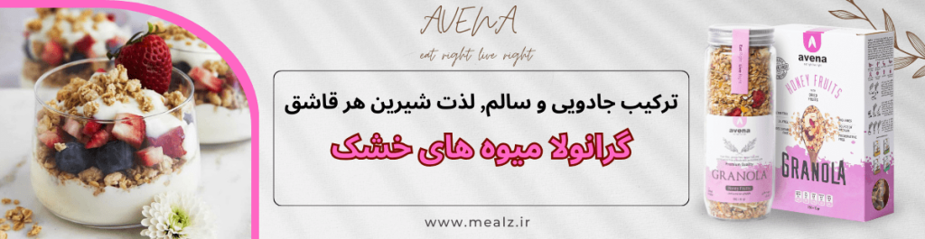 گرانولا میوه خشک آونا محصولات آونا در تهران