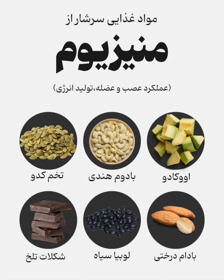 منیزیم چیست؟ مواد غذایی حاوی منیزیم برای حفظ سلامت بدن 10 موادغذایی حاوی منیزیم